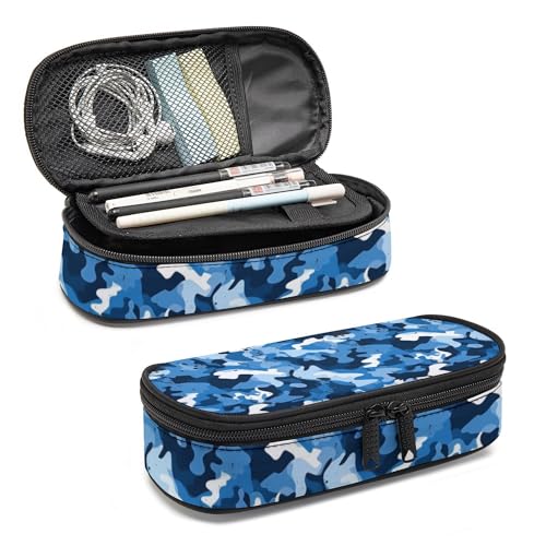 Image of Camo Pencil Case, Large Capacity Pen Pencil Case for Boys Girls Teen, Kids 3 Compartments Multifunction Pencil Box with Zipper Organizer, Pencil Pouch for Back to School Students