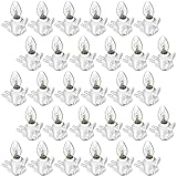 30 Set Plug in Night Light, 30 Pack Plug in Night Light Module 30 Pack 4 Watt Bulb 30 Pack Plastic Clips, Night Light Base Adjustable E12 Base Socket for Making Your Own Decorative Night Lights, White