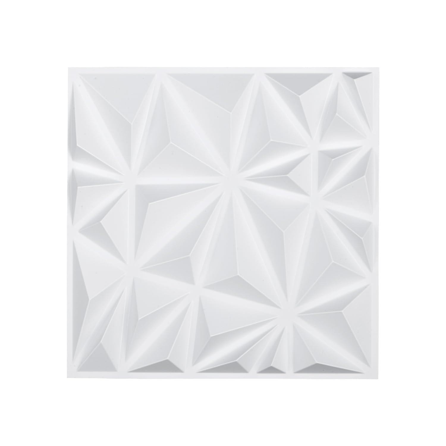 VEVOR 3D Wall Panels, 33-Pack 11.81 x 11.81 in PVC Modern Art Minimalist Diamond Tiles, 32 Sq.Ft Coverage Accent Wall Panel, Interior Home Decor for Ceiling, Bedroom, Living & Gaming Room, Matte White
