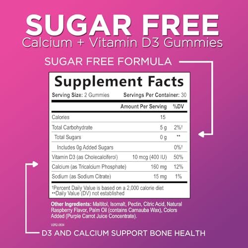 Hello Lovely! Sugar-Free Calcium Gummy Chews + 400 Iu Vitamin D3, Calcium For Bone Health & Immune Support, Supports Teeth & Bone Strength, Chewable Calcium Supplements For Women & Men thumb #1