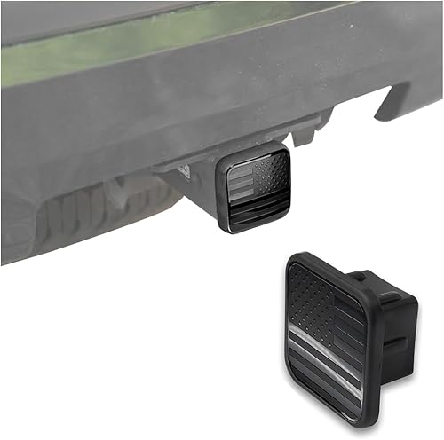 AICEL Cubierta de enganche de remolque de 2 pulgadas, tapa de enchufe de bandera estadounidense para receptores de 2 pulgadas, tubo receptor de