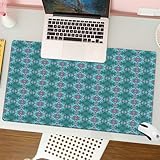 MESHIZIY Mauspad (300 × 800 MM) Verlängertes großes Mauspad Schreibtischauflage, rutschfeste Gummibasis, Gaming-Mauspad XLVintage, Traditionelles Lebendiges Fliesenmuster Abstrakte Spanische Motive