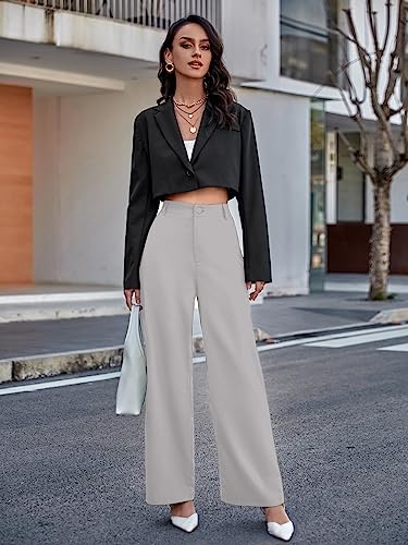 Image of Aahwan Solid Offwhite High Waist Wide Leg Pants for Women's & Girls'