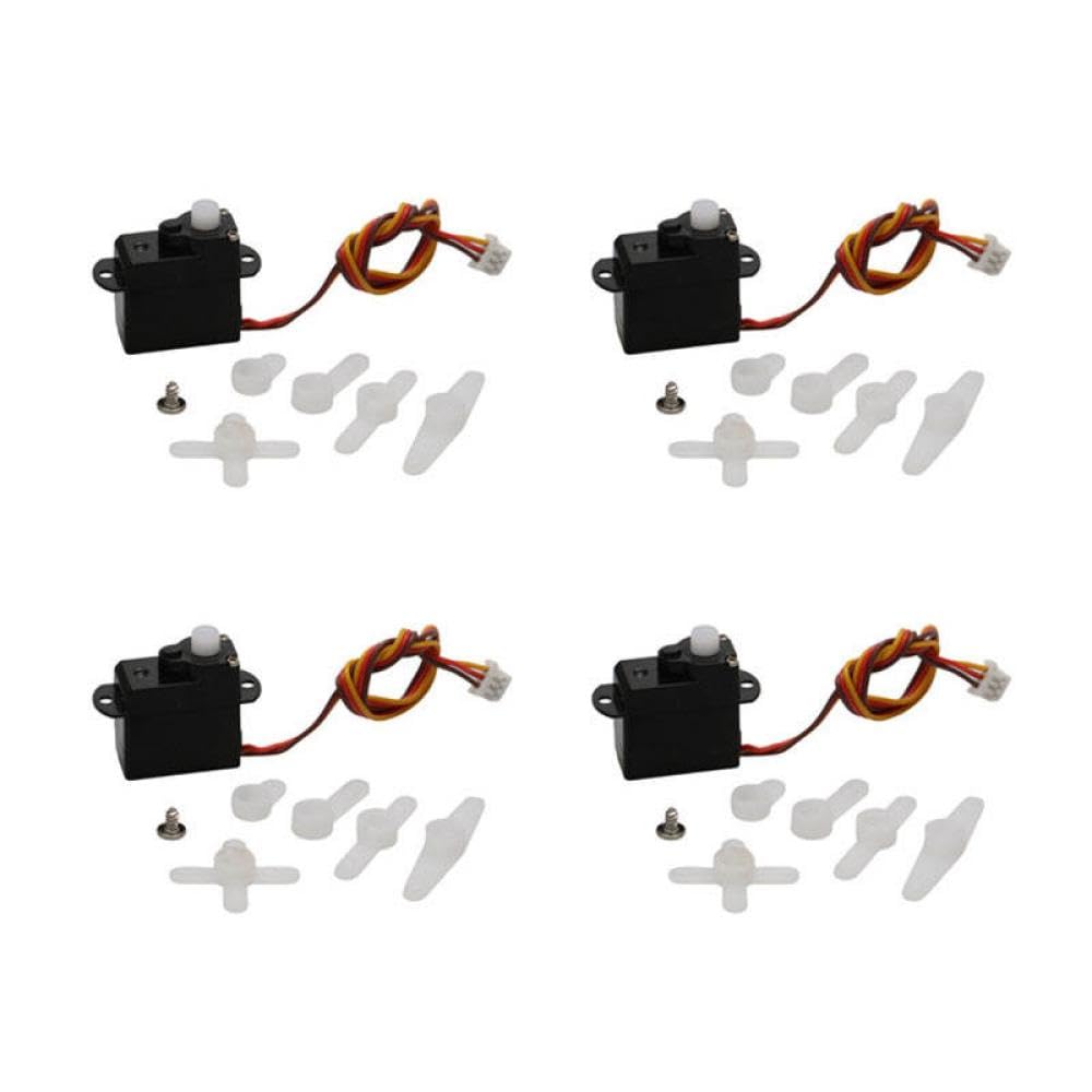 COMODO 4PCS 2g Digital Nano Servo Compatibile con droni Aerei RC Modelli di Anello Fisso con JST 1.0mm 1.25mm o connettori(JST-1.25mm 3.7V)