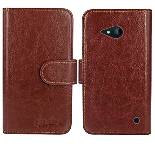 Nokia Lumia 730 735 Case, FoneExpert Premium Leather Flip Bag Wallet Case Cover For Nokia Lumia 730 735