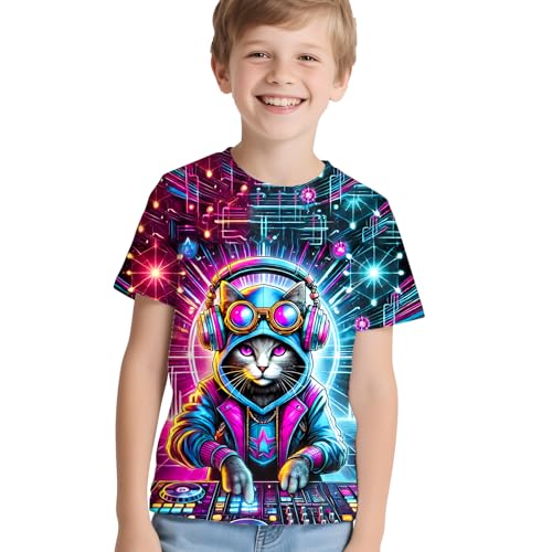 Kids Neon Tie Dye Shirt for Boys Girls Tie-Dye T-Shirt Hippes Tshirt Senior Children Tee Size 6-16 Years Age2