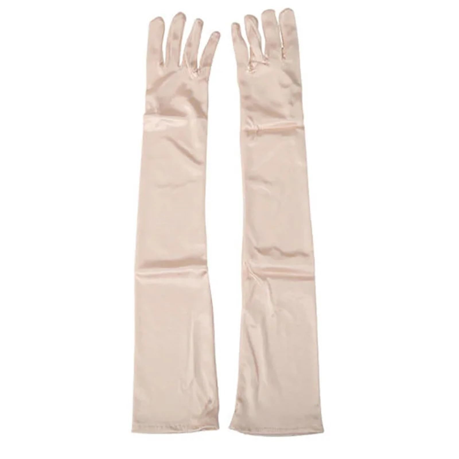 2 paia di guanti formali da sera for feste donna, ballo for, in raso, tinta unita, con dita lunghe, for eventi Per Feste E Balli
