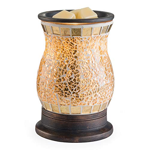 wax warmer potpourri - CANDLE WARMERS ETC. Illumination Fragrance Warmer- Light-Up Warmer for Warming Scented Candle Wax Melts and Tarts or to Freshen Room, Gilded Glass