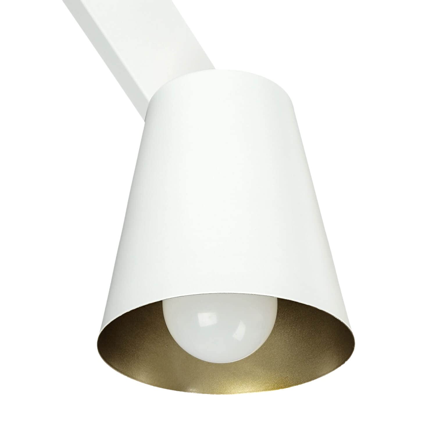 Licht-Erlebnisse Deckenstrahler Spot 3-flammig Metall in weiß gold schwenkbar 3x E27 Flur Schlafzimmer Küche Innen Deckenleuchte Deckenlampe