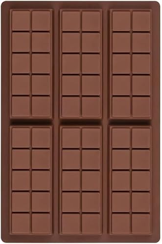 Molde de silicona grande para barra de chocolate de 6.7 x 10.2 pulgadas, antiadherente, moldes de caramelo de cavidad profunda para hornear,