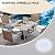 YITAHOME 5-Piece Outdoor Patio Dining Sets, Elegant Wicker Furniture with 4 Swivel Dining Chairs & 2" Umbrella Hole Wood-Grain Table for Garden, Patio, and Balcony