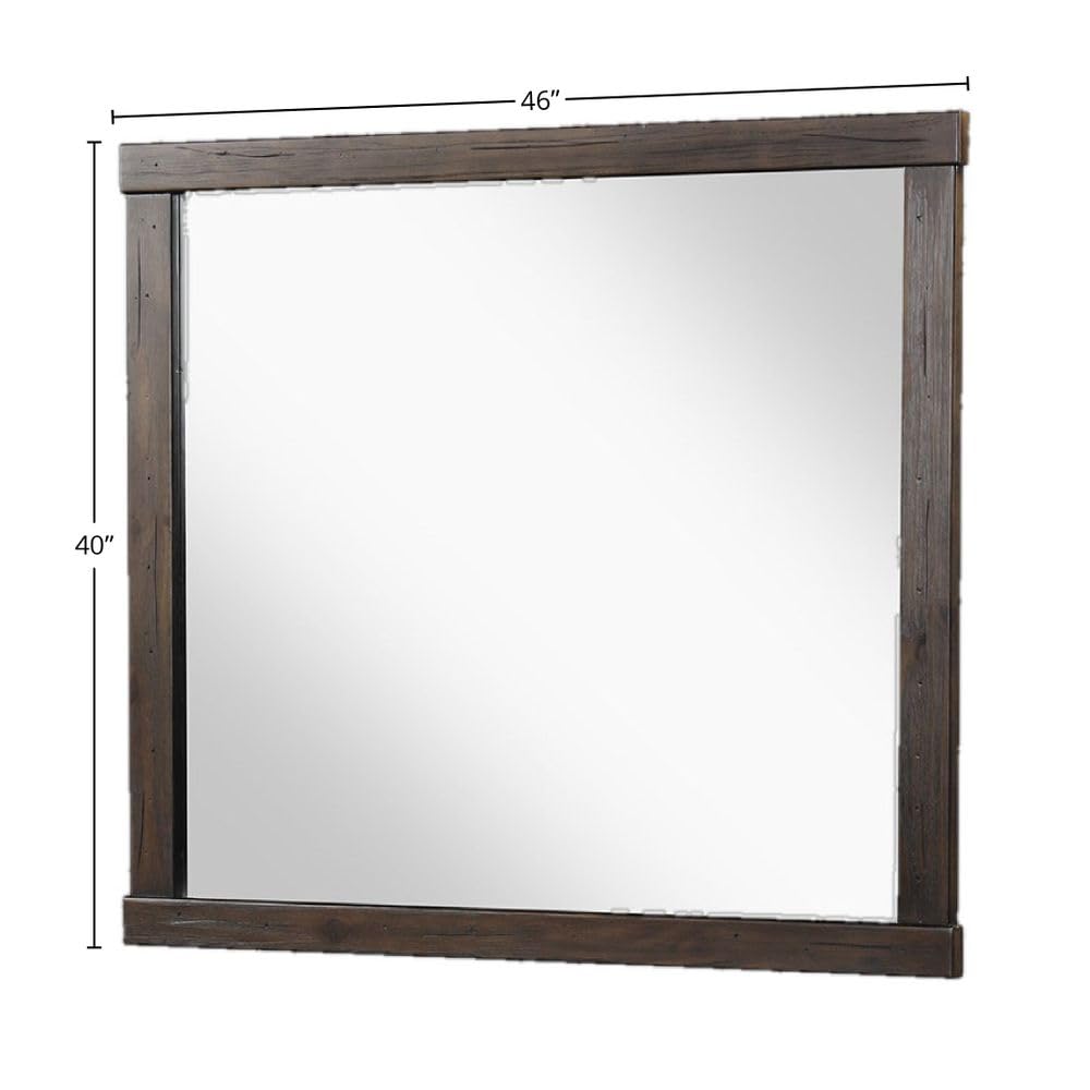 Amazon.com: Industrial Farmhouse Wall Mirror with Knotty Oak