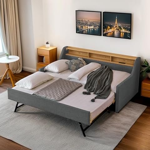 Antetek Twin Daybed with Trundle Cover