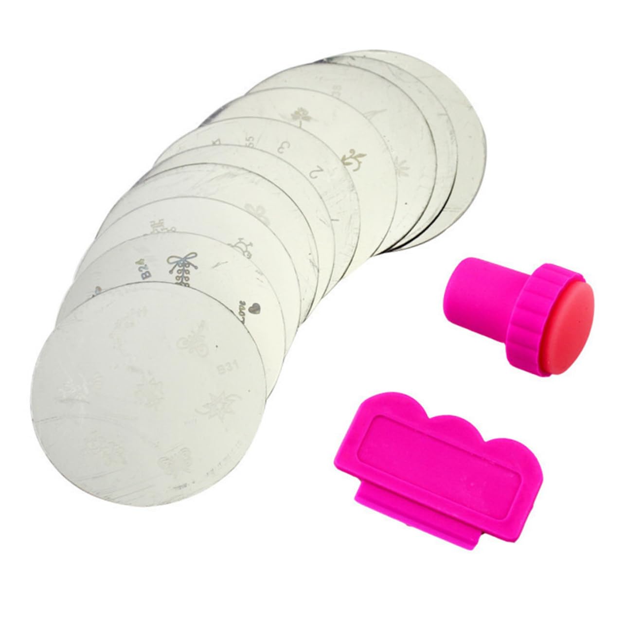 minkissy 30 Uds Placas De Estampado De Uñas Estampado De Arte De Uñas Placa De Sello Para Uñas Calcomanías De Manicura Estampador De Arte De Uñas Plantilla De Sello De Impresión