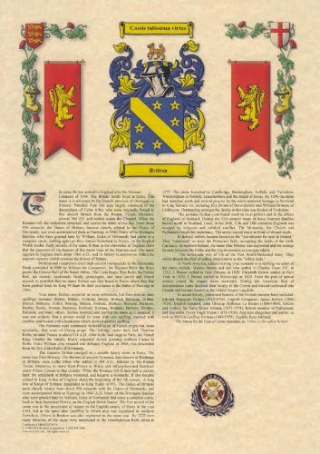 All About Names Surname History - Print only - A3 Size