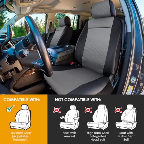 Image of LPI Truck Maverick Heavy Duty Seat Covers for Front Seats; Fits Full-Size SUV or Truck; Includes Front and Rear Storage Pockets, Built-in Molle Style Organizer; Semi-Custom Fit; 2pcs