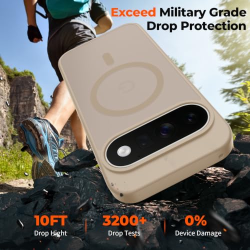 Image of SUPFINE Magnetic for Google Pixel 11 Case - Pink Gold | With Screen Protector,Translucent Matte,Built-in Magnets,Military Grade Drop Protection,Shockproof Phone Cover