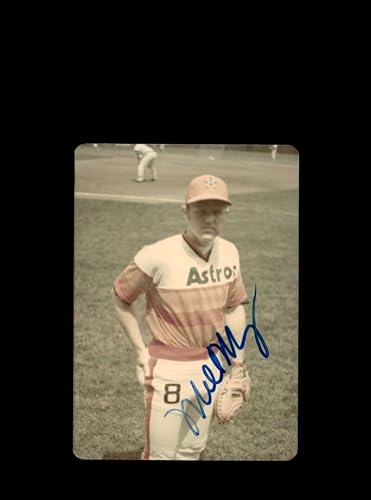 Milt May Signed Original 1970`s 4x5 Snaphot Photo Houston Astros At Cubs Wrigley