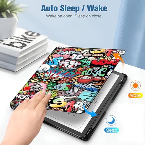 ProElite Case Cover for Kindle Scribe 10.2" Case, Slim Smart Flip case Cover for Amazon Kindle Scribe 10.2 inch with Pen Holder, Hippy - Image 2