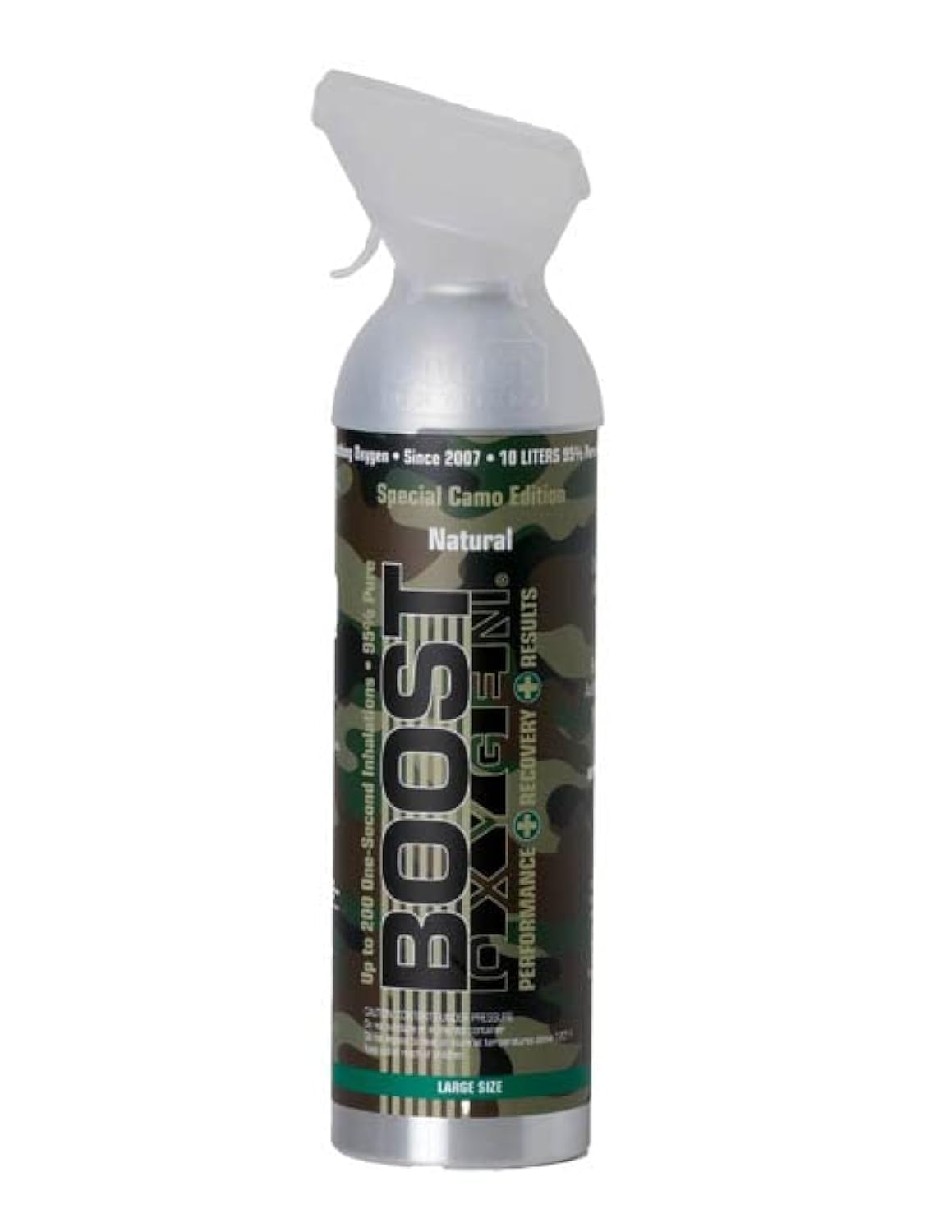 Boost Oxygen Pure Pocket Sized Oxygen Supplement Portable Canister (10L) - Special Camo Edition