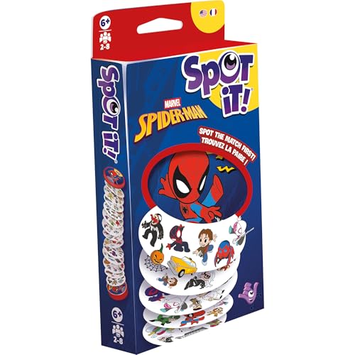Asmodee Spot It! Spiderman Card Game (Eco-Blister) Fast-Paced Matching Featuring 5 Mini-Games, Travel-Friendly Family Fun for Kids & Adults, Ages 6+,...