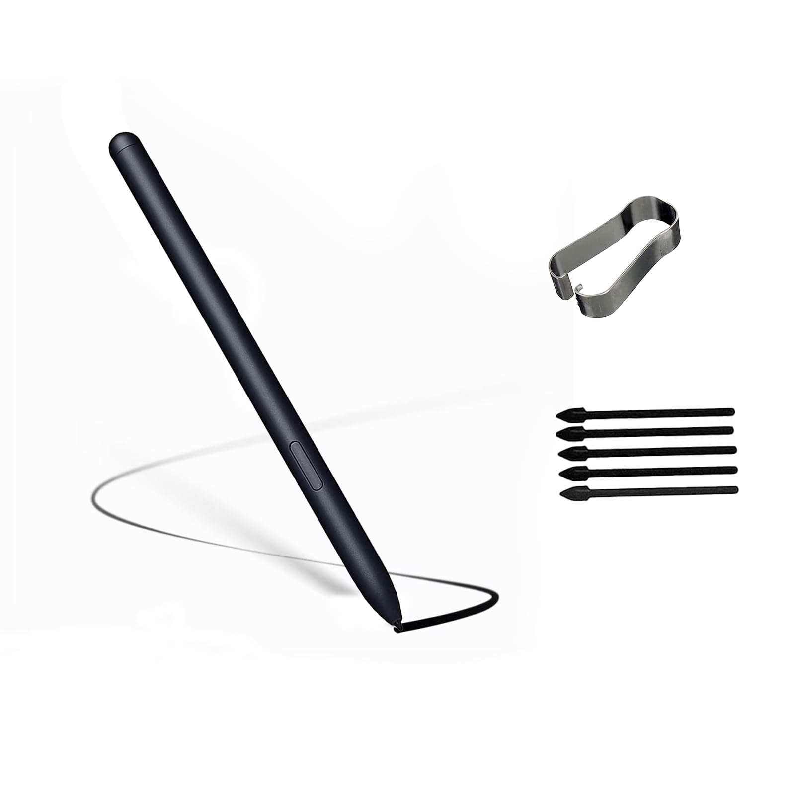 Galaxy Tab S7 FE Pen Replacement for Samsung Galaxy Tab S7 FE S Pen Stylus + Tips/Nibs,WithoutBluetooth(Black)