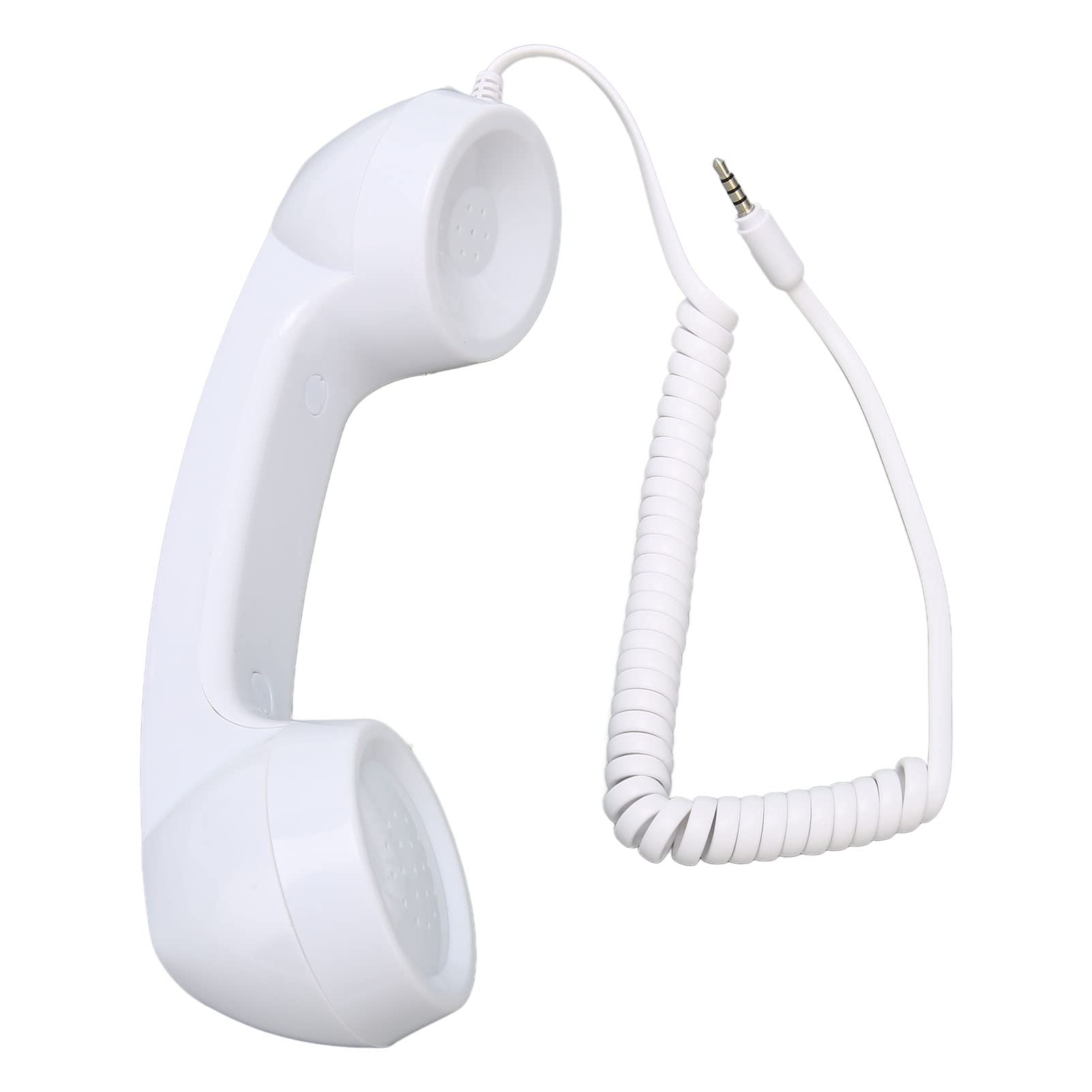 Ricevitore Telefonico retrò, Ricevitore Portatile Resistente Alle Radiazioni con Pulsante di Risposta One Touch, Spina da 3,5 Mm, Cavo a Spirale da 1 M per Genitori e Nonni