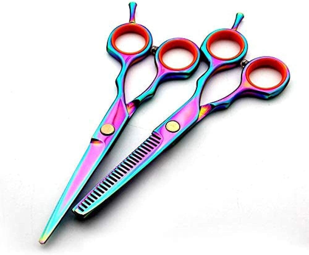 Tijeras de peluquería, Tijeras de peluquería Profesionales Serie Razor Edge Profesional-Tijeras para el Cabello y Tijeras para Adelgazar/texturizar/Juego de Tijeras-6.5