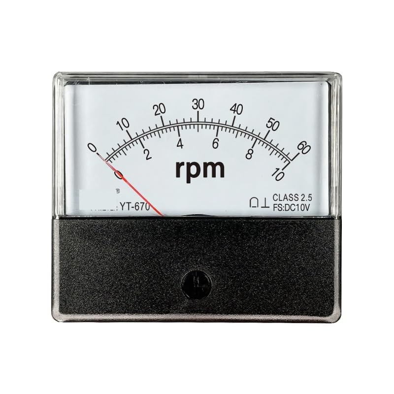 CHBMSS YT670, 10V Voltage Tachometer, Has Two Displays and Two Scales 60rpm 360rpm 1800rpm 2000rpm 4000rpm with Potentiometer DH670 CZ670(360rpm 60rpmX10 10V)