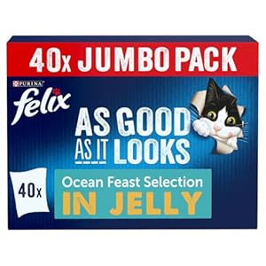 Felix As Good As It Looks Adult Cat Food Ocean Feasts in Jelly, 40x100g