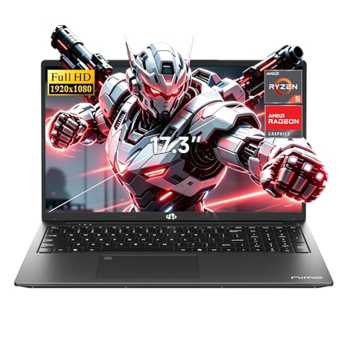 NIMO 17.3" FHD IPS Gaming Laptop, Ryzen 5 6600H 32GB DDR5 RAM 1TB SSD (Beat i7-1165G7 Up to 4.5GHz) Radeon 660M GPU with 100W Ty