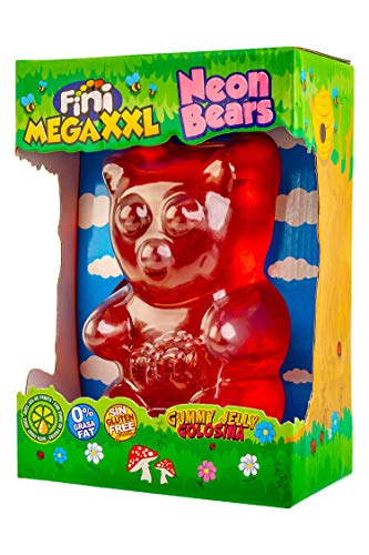 Yummzies Giant Gummy Bear Big Candy Premium Strawberry Flavored 2 lb