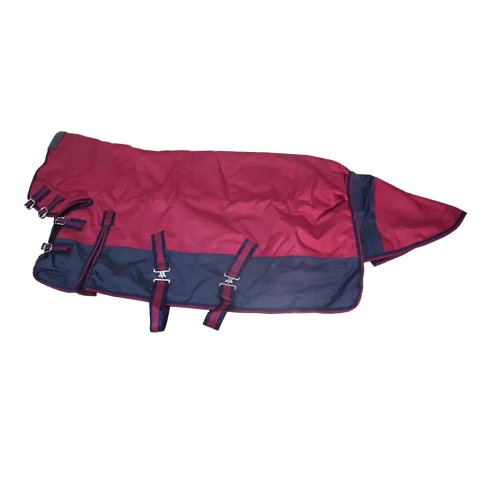 Gralara Manta para Caballo Impermeable con Cuello Abrigo Térmico con Forro Transpirable Y Capucha Desmontable Tejido Oxford 600D Resistente Al Frío Adecuada P