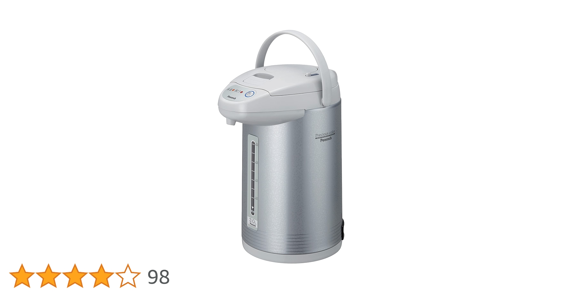 ピーコック 電気沸とうエアーポット3.0L サテングレー WCI-30(HS) 51SU5RFeubL.jpg_BO30,255,255,