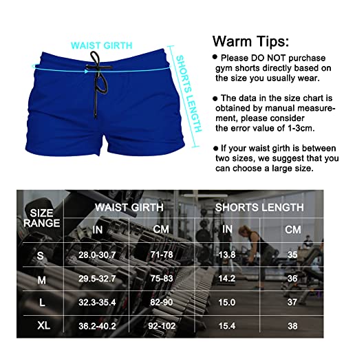 Men's Swim Trunks Quick Dry Swim Shorts Summer Swimwear Mens Sports Beach Shorts with Mesh Lining and Zipper Pockets Sapphire3