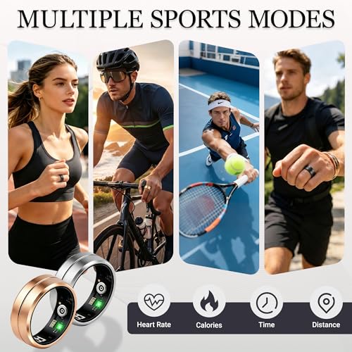 Image of Smart Ring for Women Men, All-New Matte Scratch-Resistant Design, Health & Fitness Tracker for Sleep, Stress & Activity Monitoring, Long Battery Life, Waterproof, No App Fee, Silver 10