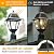LUTEC LED Solar Post Light, Cast Aluminum Solar Lamp Post Light,Dusk to Dawn Waterproof Pole Light Head, 200 lumens 3-inch Fitter Base for Outside (Without Base)