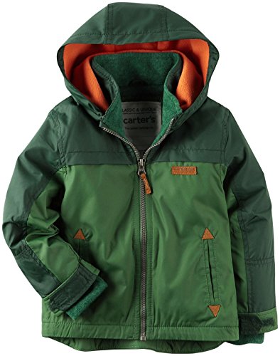 Carters Toddler Little Boys Fleece Jacket - Kids Winter Outerwear - Green 5-6