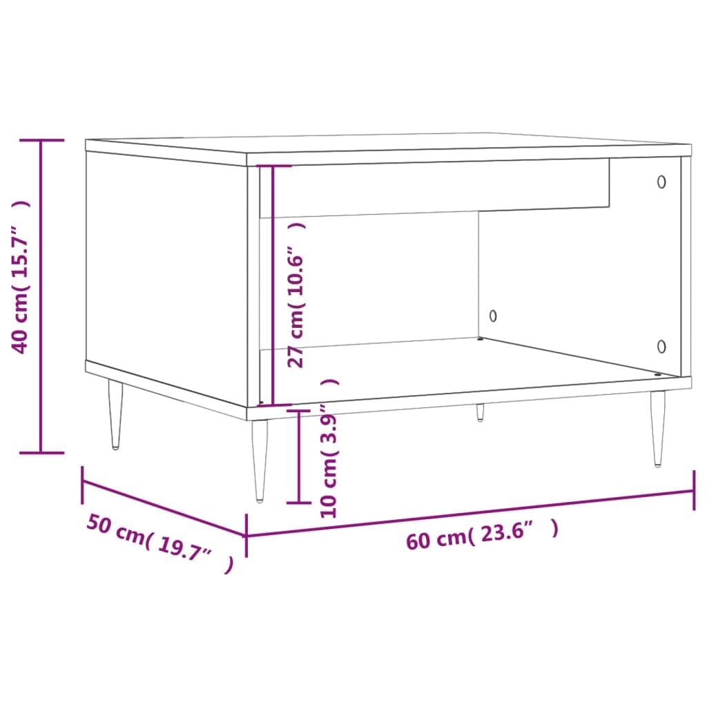 Homgoday Tavolino da caffè grigio cemento 60 x 50 x 40 cm, tavolino in legno ingegnerizzato, tavolino da tè per soggiorno, sala di accoglienza degli ospiti, camera da letto e ufficio 248 mobili