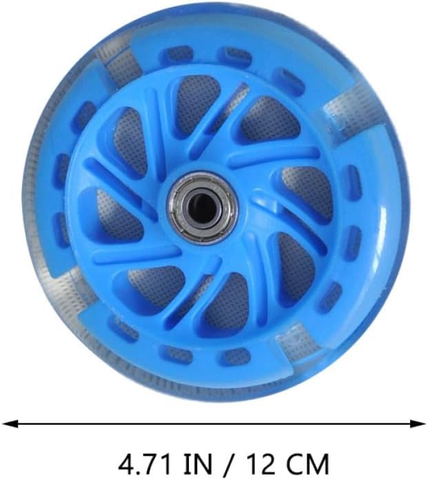 CALLARON Training Wheels for Bike, 2pcs Pu Mute Glowing Auxiliary Wheels with Bearings, Blue Set for Bicycle Stability and Learning