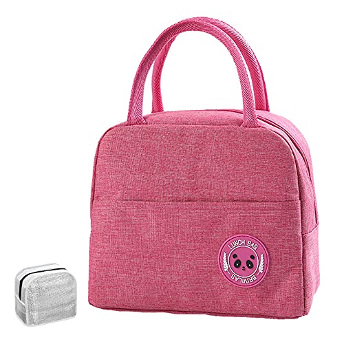 TFSYLISA Bolsa Térmica,Impermeable Comida Bolsas De Almuerzo,Bolsa Nevera Portatil Pequeñ,Bolsa Isotermica Para Picnic Playa Oficina Viajes (Rosa)