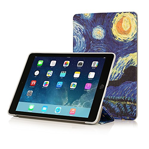 Ruban Case Compatible With Ipad Pro 9.7 Inch 2016 - Slim Lightweight Protective Smart Shell Anti-Scratch Non-Slip Flexible Soft Tpu Back Cover Stand [Auto Sleep/Wake], Night Sky #TOP16
