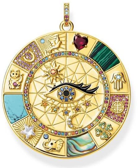Amulette de la chance : médaille avec symboles de protection ésotérique