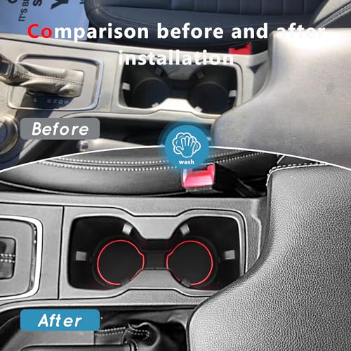 Auovo Insertos 3D Portavasos para Ford Ranger 2019-2023, Silicone, 3 piezas miniatura 2