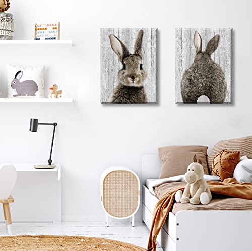 BLINFEIRU-Bunny-Decor-Easter-Canvas-Wall-Art-Brown-Lovely-Rabbit-Pictures-Prints-Baby-Kids-Room-Decorations-Cute-Animal-Artwork-Framed-Ready-to-Hang-12-W-x-16-H-x-2 BLINFEIRU Bunny Decor Easter Canvas Wall Art Brown Lovely Rabbit Pictures Prints Baby Kids Room Decorations Cute Animal Artwork Framed Ready to Hang 12 W x 16 H x 2