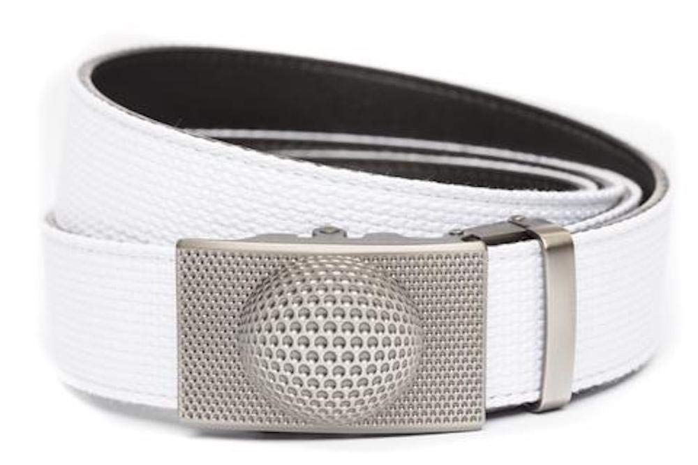 'Anson Belt & Buckle - Mens 1.5'' Golf Buckle in Gunmetal with Ratchet Belt Strap'