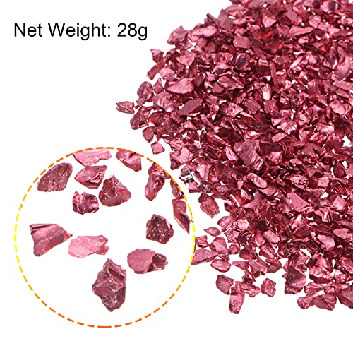 Vidrio para proyectos de manualidades DIY glitter metalizado uxcell chips irregulares 1-4mm 4