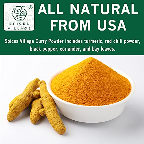 Spices Village Yellow Indian Curry Powder [8Oz] - Spicy Curry Blend Seasoning For Cooking, Natural Medium Madras Curry Mix, Kosher, Gluten Free, Non Gmo, Salt Free, Resealable Bulk Bag [Pack May Vary] #TOP2