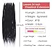 Leeven Thin 24 Inch Dreadlock Extensions 0.6 cm Width 20 Strands Natural Black Soft Hippie SE Dreads Synthetic Loc Extensions Handmade Reggae Style Crochet Braiding Hair for Women and Men