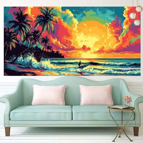 Peinture Diamant Am See Toile Géante pour Décorer un Salon Moderne en DIY